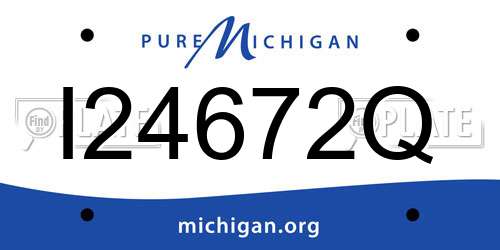 I24672Q Michigan License Plate
