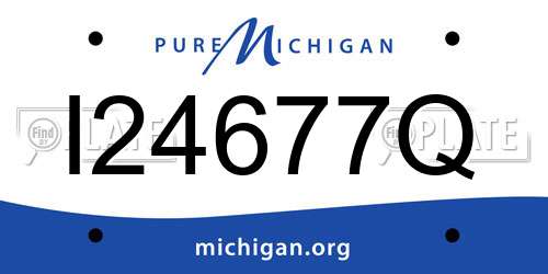 I24677Q Michigan License Plate