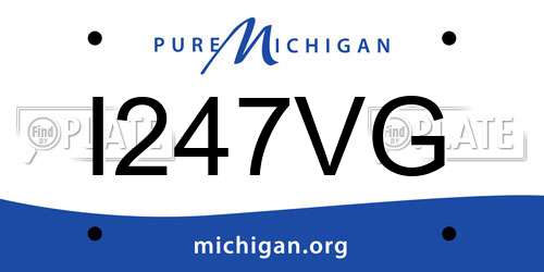 I247VG Michigan License Plate