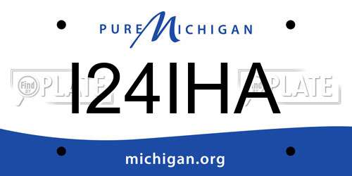 I24IHA Michigan License Plate