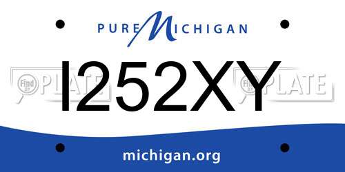 I252XY Michigan License Plate