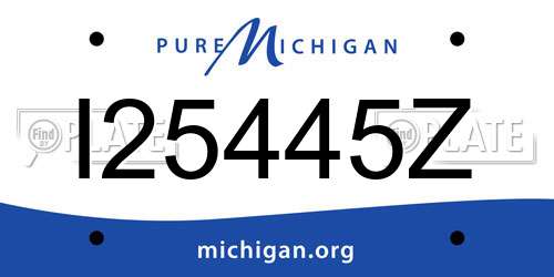 I25445Z Michigan License Plate