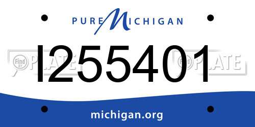 I255401 Michigan License Plate