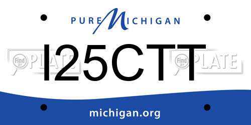 I25CTT Michigan License Plate