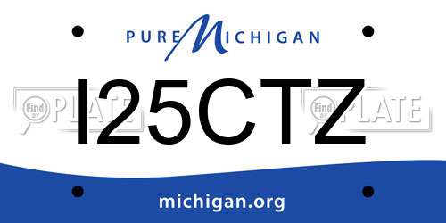 I25CTZ Michigan License Plate