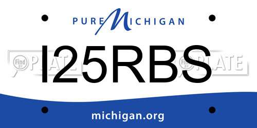 I25RBS Michigan License Plate