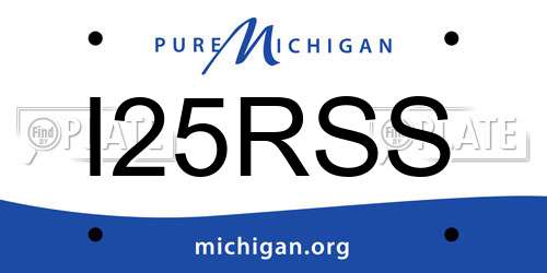 I25RSS Michigan License Plate