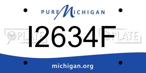 I2634F Michigan License Plate