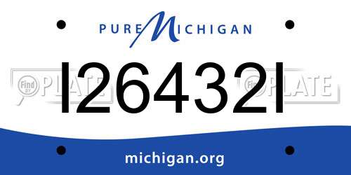 I26432I Michigan License Plate