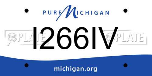 I266IV Michigan License Plate