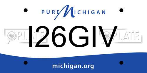 I26GIV Michigan License Plate