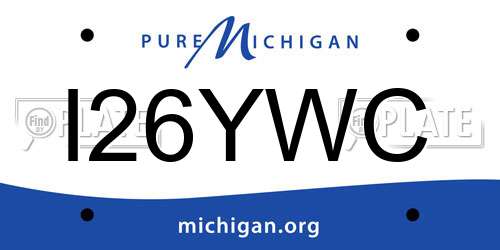 I26YWC Michigan License Plate