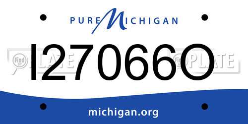 I27066O Michigan License Plate