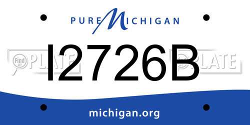 I2726B Michigan License Plate