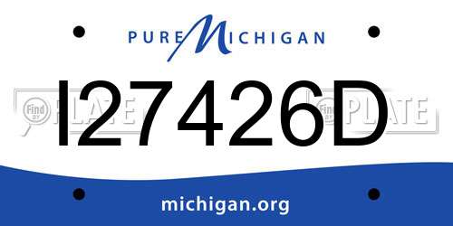 I27426D Michigan License Plate