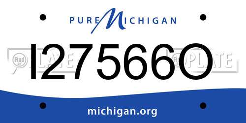 I27566O Michigan License Plate