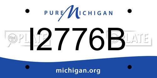 I2776B Michigan License Plate