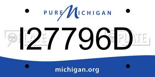 I27796D Michigan License Plate
