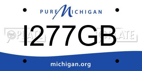 I277GB Michigan License Plate