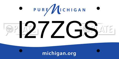 I27ZGS Michigan License Plate