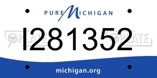 I281352 Michigan License Plate