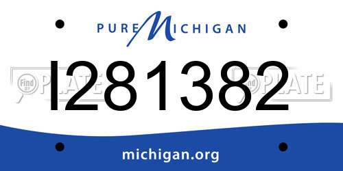 I281382 Michigan License Plate