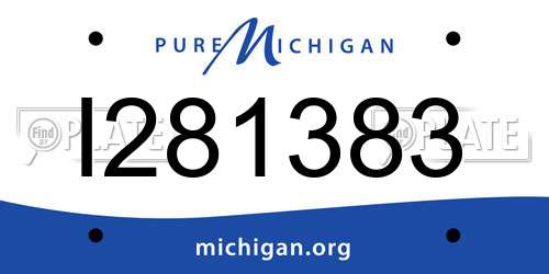 I281383 Michigan License Plate