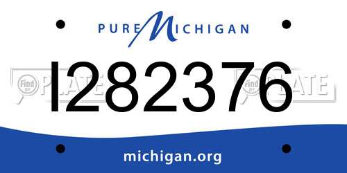 I282376 Michigan License Plate