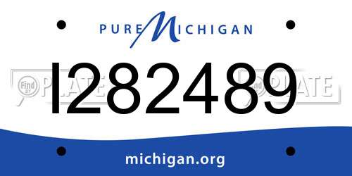 I282489 Michigan License Plate