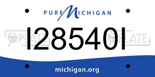 I28540I Michigan License Plate