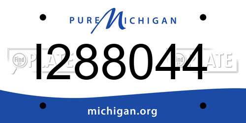 I288044 Michigan License Plate