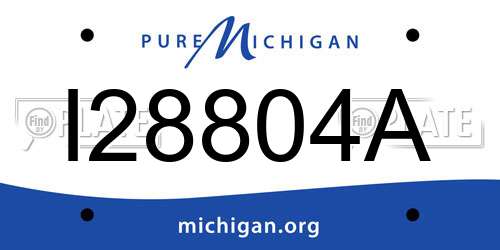 I28804A Michigan License Plate
