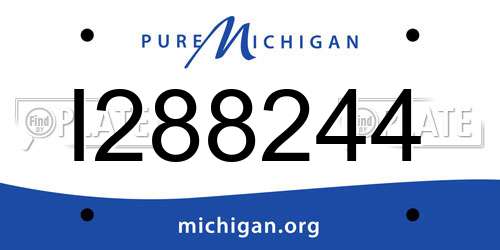 I288244 Michigan License Plate