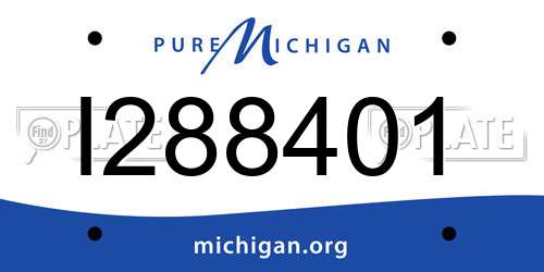 I288401 Michigan License Plate