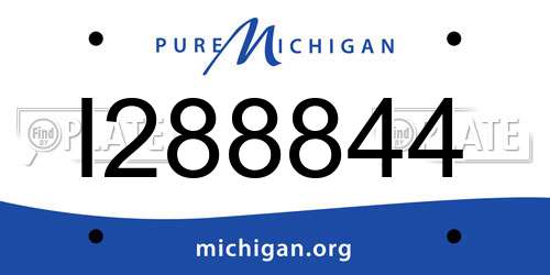 I288844 Michigan License Plate