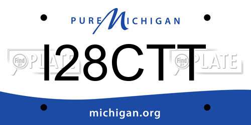 I28CTT Michigan License Plate