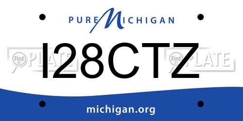 I28CTZ Michigan License Plate