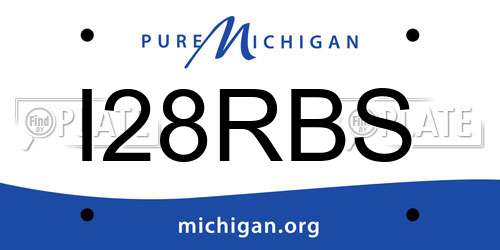 I28RBS Michigan License Plate
