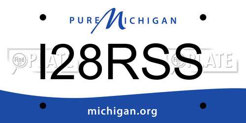 I28RSS Michigan License Plate