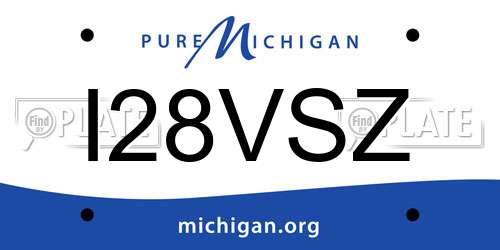 I28VSZ Michigan License Plate