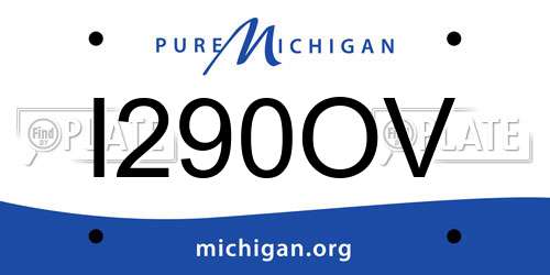 I290OV Michigan License Plate
