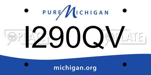 I290QV Michigan License Plate