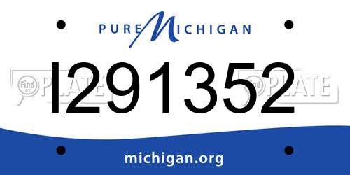 I291352 Michigan License Plate