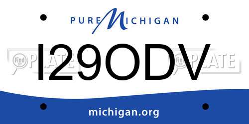 I29ODV Michigan License Plate