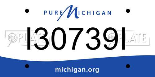 I30739I Michigan License Plate