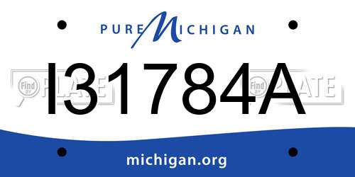 I31784A Michigan License Plate
