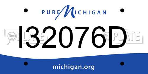 I32076D Michigan License Plate