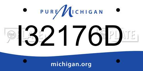 I32176D Michigan License Plate