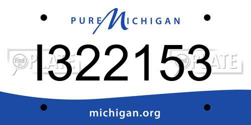 I322153 Michigan License Plate
