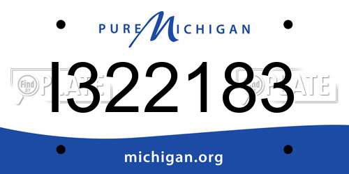 I322183 Michigan License Plate